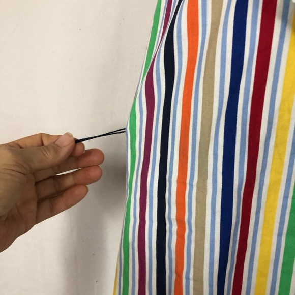 ASOS Women’s Dress One Shoulder Double Ruffle Stripe Multicolor Column - Picture 9 of 10